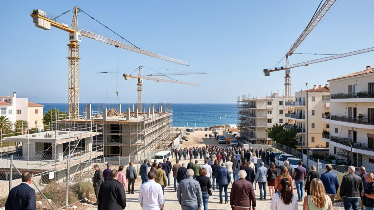 Generic image of housing construction on the coast.