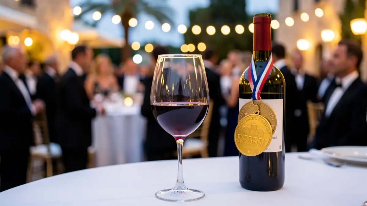 Generic image of a wine award.