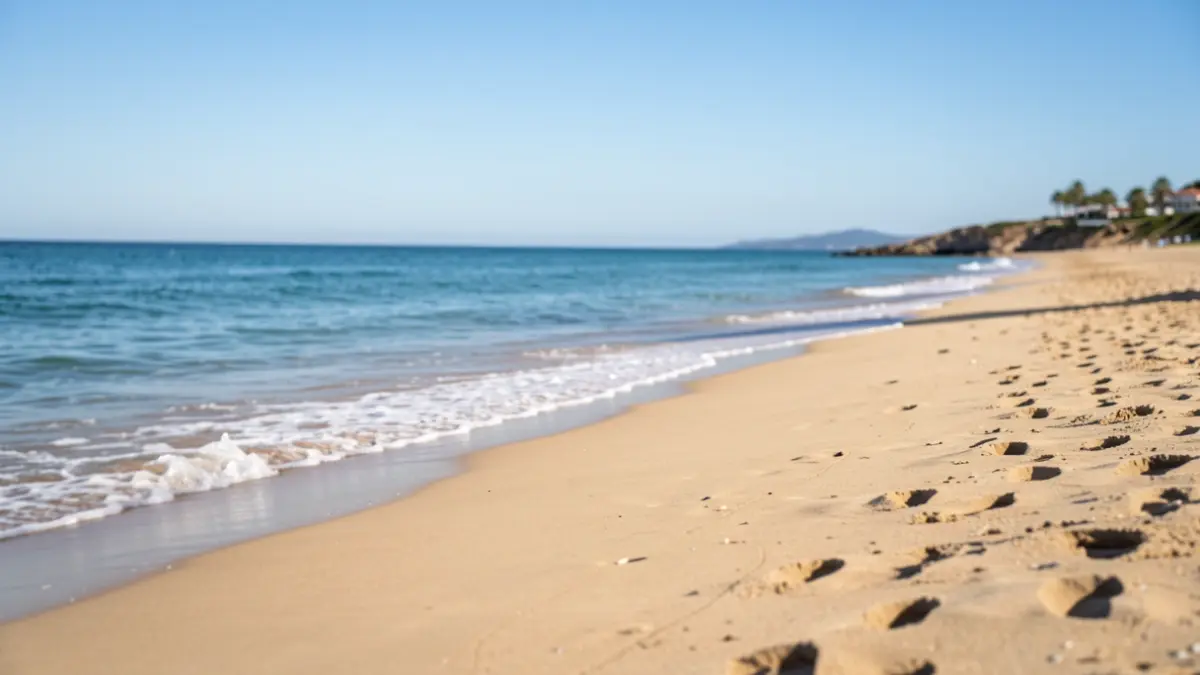 Imatge genèrica de la platja de Daimús amb el mar tranquil.