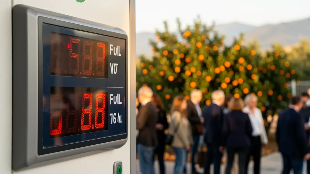 Generic image of a fuel price display at a gas station.