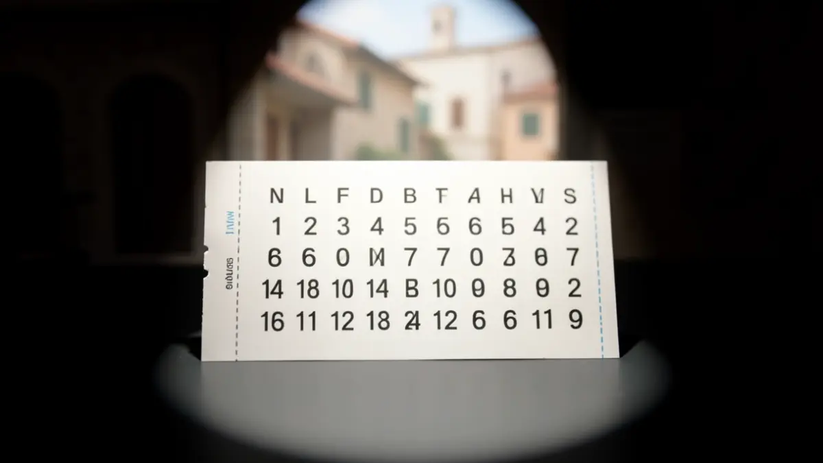 Imatge d'un bitllet de loteria amb un codi alfanumèric.
