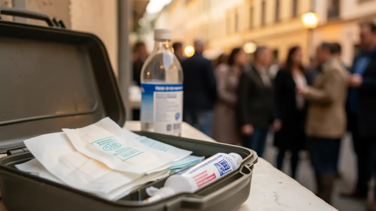 Imatge genèrica d'un botiquí d'atenció primària amb elements per a cremades i ferides.