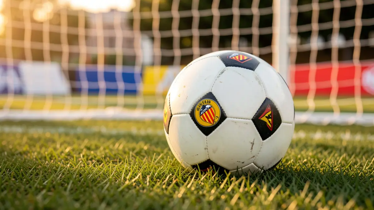 Imatge genèrica d'una pilota de futbol en un camp.
