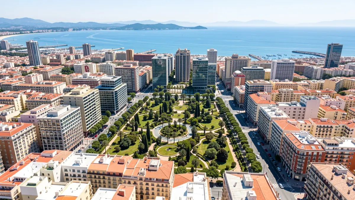 Imatge genèrica de la ciutat de València amb la seua arquitectura i el mar Mediterrani.