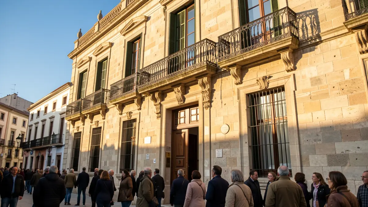 Imagen genérica de la fachada de un edificio histórico valenciano con balcón y luz solar.