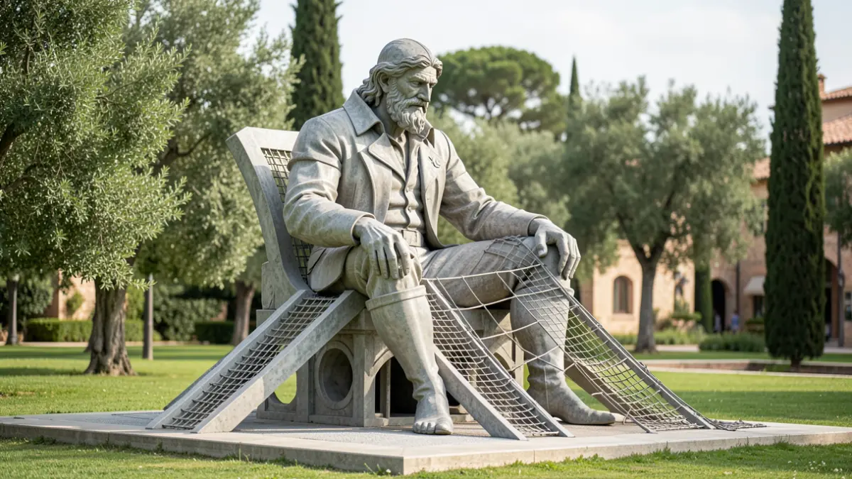 Generic image of a conceptual giant sculpture in a park.