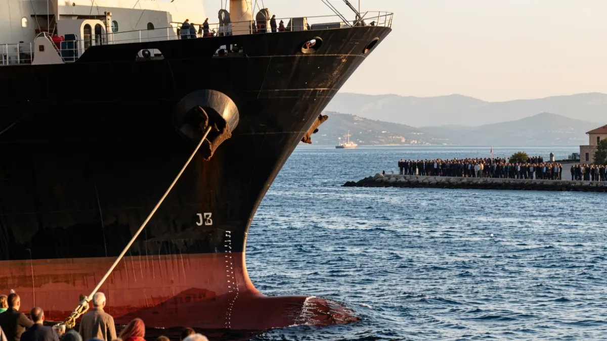 Generic image of a cargo ship in the Port of Valencia.