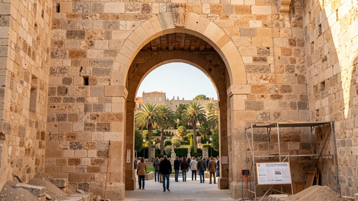 Imagen genérica del Castillo de Dénia con el Portal dels Socors restaurado.