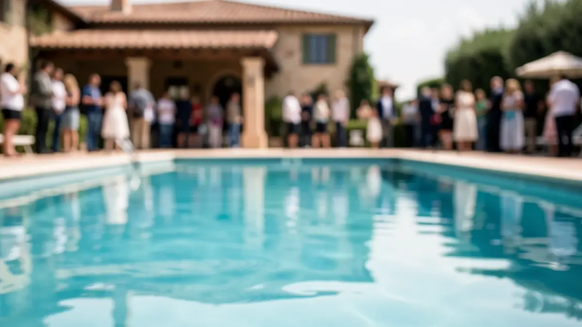 Generic image of a private swimming pool.