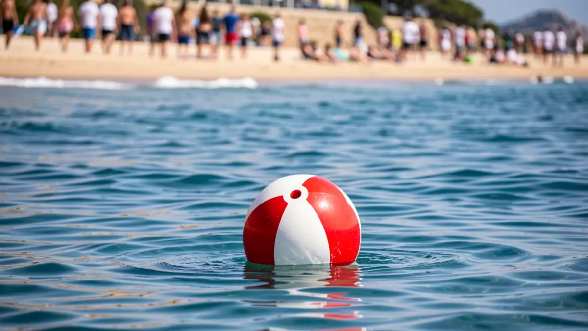 Boia de protecció a la costa de Dénia.