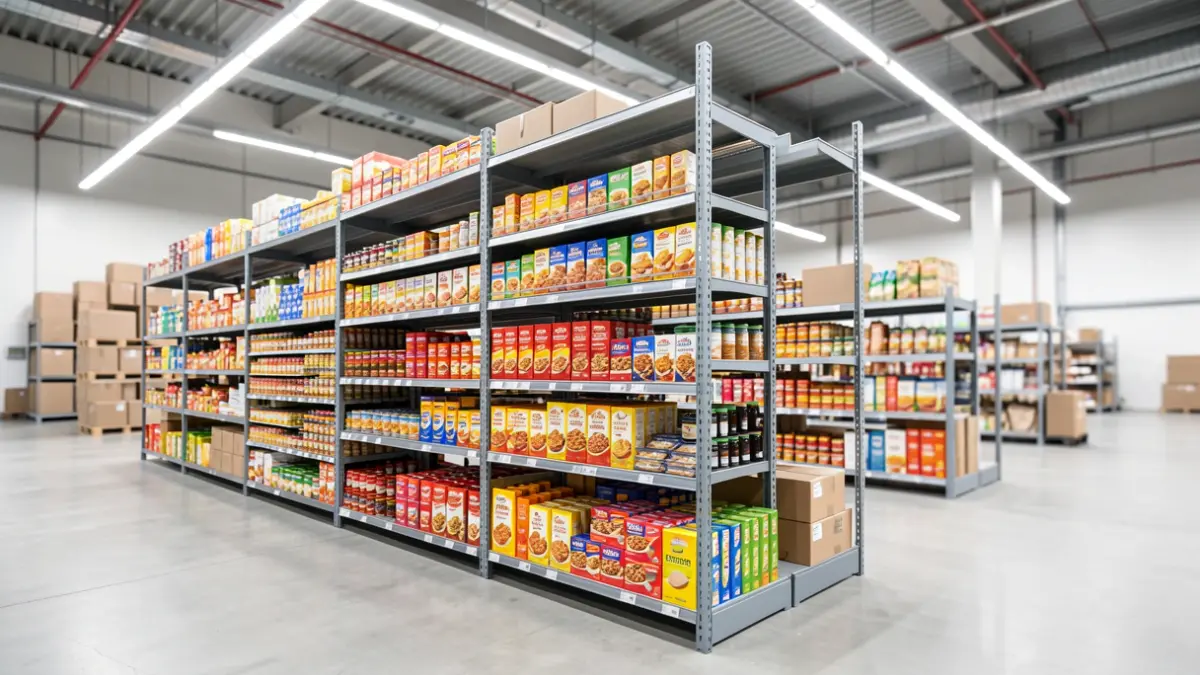 Imatge genèrica d'un centre majorista amb prestatgeries plenes de productes.