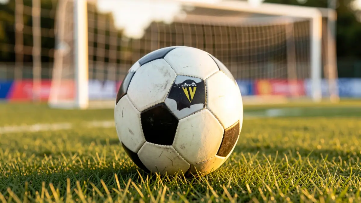 Generic image of a soccer ball on grass.