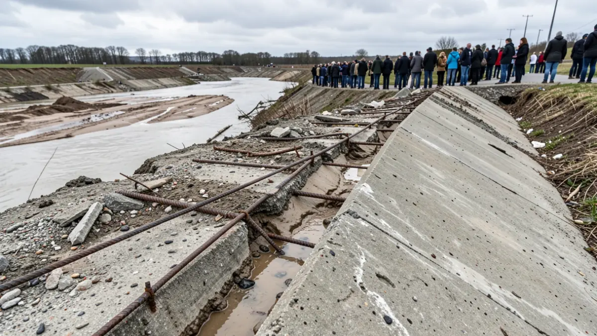 Generic image of repairs on a ravine after a flood.