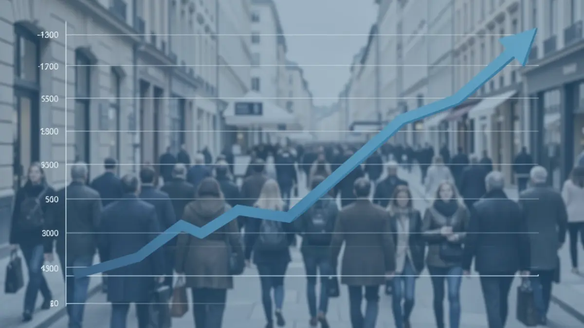 Statistical graph with a downward trend.