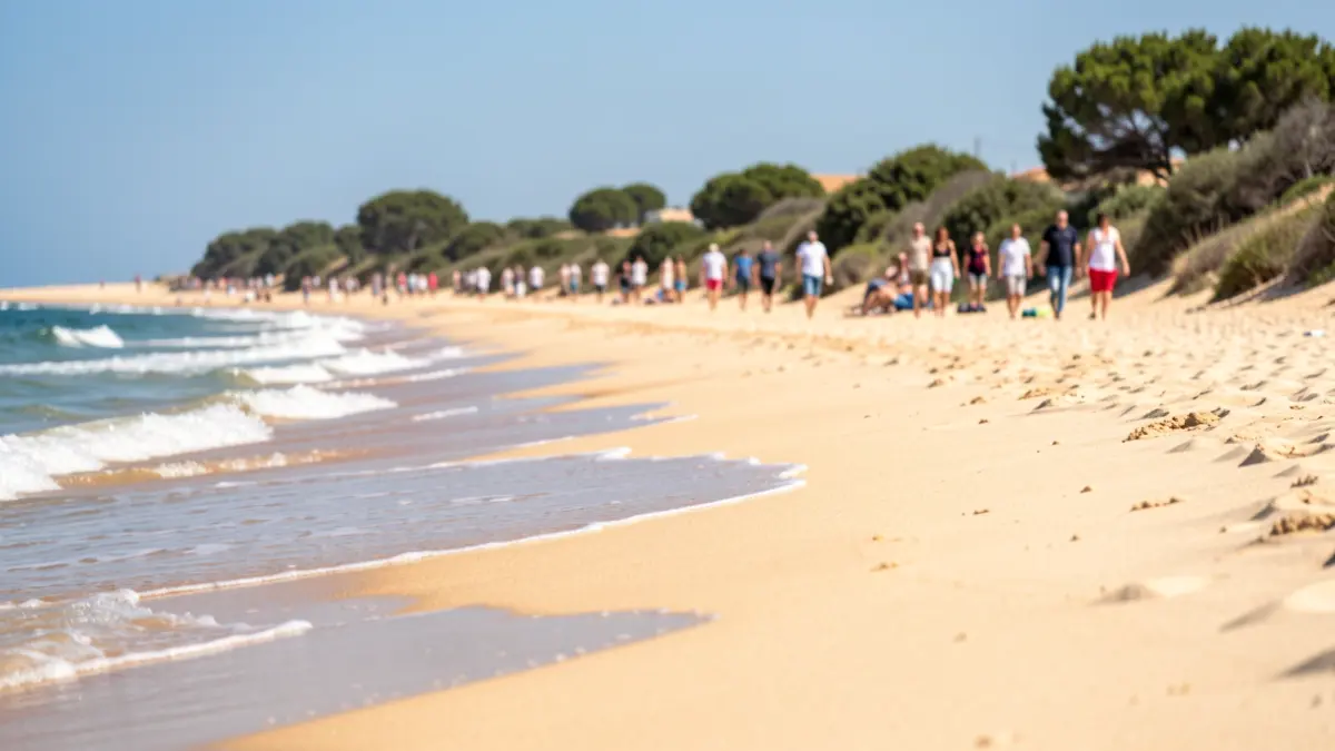 Imatge genèrica d'una platja amb arena nova i el mar Mediterrani.