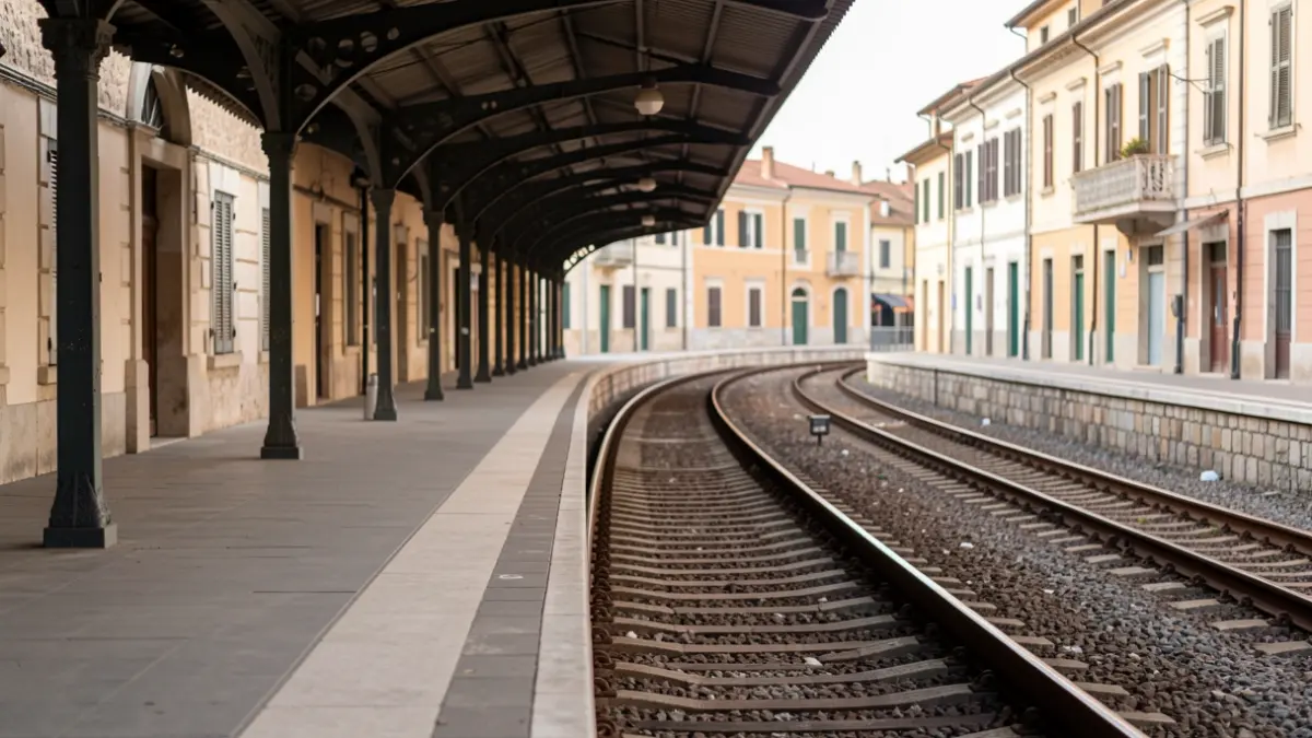 Generic image of an empty metro platform with tracks disappearing into the distance.