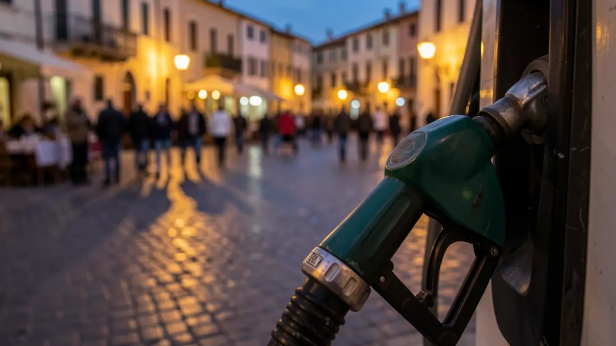 Generic image of a gas station at dusk.
